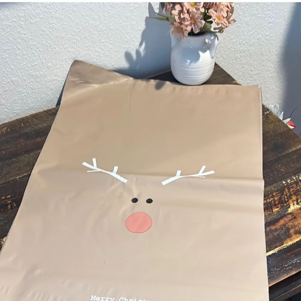 Poly Mailers ReindeerMerry Christmas Shipping Supplies Qty 10 14.5 X 19